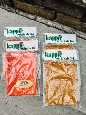 Kappie Originals Vintage X Stitch Fabric Pieces - Orange & Mustard 18 Count